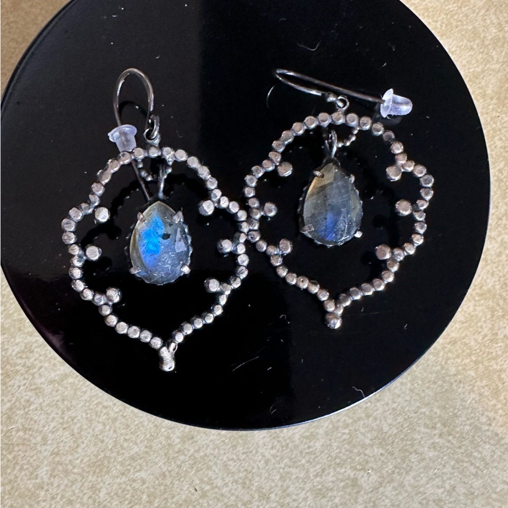 Sterling silver and Labradorite earrings by Alice Scott, Asheville, N.C.